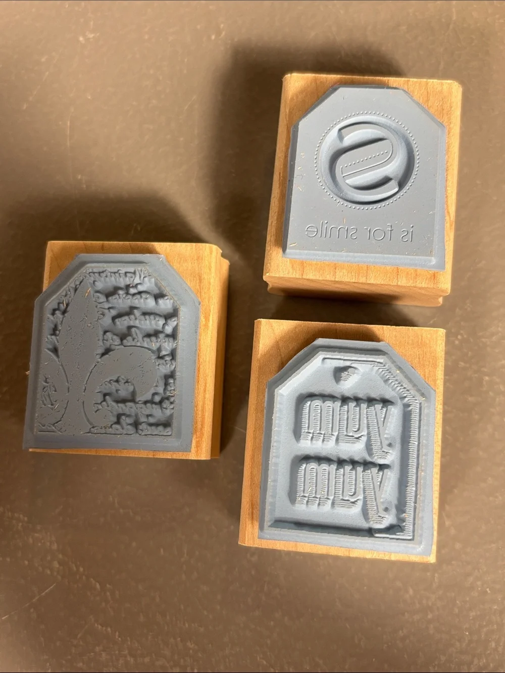 Stampin’ Up Too Terrific Tags 2006 Set of 6 Wood Mount Rubber Stamps